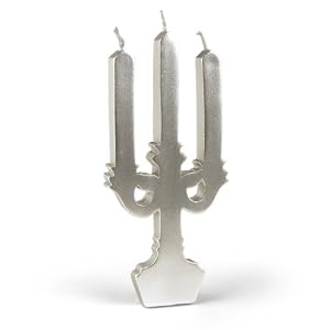 Fred and Friends Candelabra Candle, Silver by
