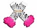 ZEBRA with HOT PINK RUFFLES Baby Leggings/Leggies/Leg Warmers for Cloth Diapers - ONE SIZE