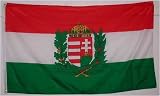 Hungary w/crest Flag Polyester 3 ft. x 5 ft.