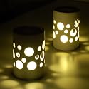 1x Keramik-Solarlampe mit LED Technik (1 St&uuml;ck zylindrisch im Lieferumfang)