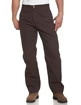 Carhartt Men's Washed Duck Work Dungaree, Dark Brown, 36x30