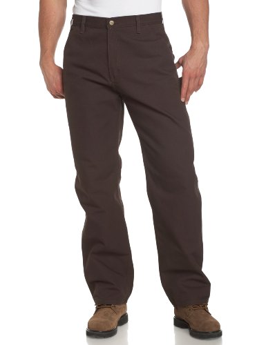 Carhartt Men's Washed Duck Work Dungaree - Dark Brown - 38x34