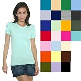 American Apparel Womens Baby Rib Basic S/S T-Shirt