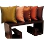 Shopping The Globe Luxurious Thai Silk Throw Pillow, 18"x18" - Bronze