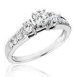 41Eg4eGVRyL. SL160  Three Stone Diamond Ring 7/8ctw