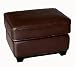 Baxton Furniture Studios Full Leather Ottoman/Footstool, Espresso Brown Reviews