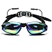 Ipow Mirrored Anti-fog Uv Protection Swim Swimming Goggles/mask with Silicone Soft Ear Plugs- Waterproof and Focus on Swimming and 3 Pieces Adjustable Nose Bridge Suitable for Different Size of Face + Premium Goggle Case for Men and Women