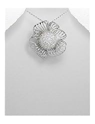 CZ Pendant Necklace In 92.5 Sterling Silver