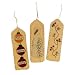 Set of 6 - Blanket Stitched Felt Primitive Holiday Design Tags or Ornaments