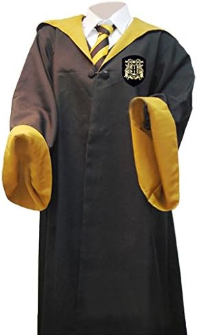 Clot Evil Halloween Cosplay Cape Magic Robe Hogwarts Four College Cloak (Small, Grey-Hufflepuff)