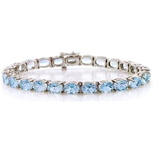 Aquamarine Bracelet in 14K White Gold by
