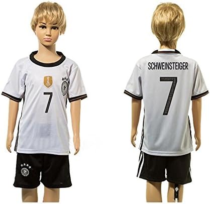 JPN8YC 2016 2017 Germany National Team 7 Bastian Schweinsteiger Home Football Soccer Jersey for Children Kid Youth In White