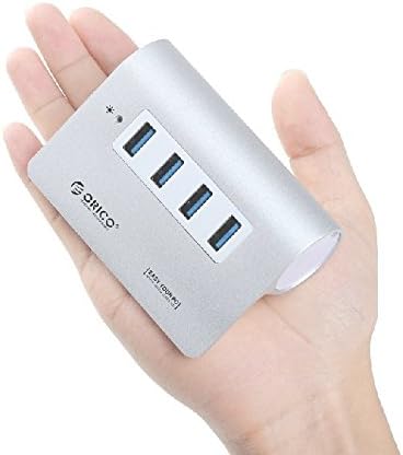 [5 Years Warranty] Aluminum Superspeed USB 3.0 4 Port Bus-powered Hub for Mac,imac,macbook Pro Air,ultrabooks,microsoft Surface Rt,laptops,raspberry Pi,and Any Pc (Silver)