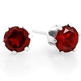 41EgIyqXxIL. SL160  Sterling Silver Jewelry: 1.50 CT 6MM REAL NATURAL GENUINE ROUND SHAPE RED GARNET 925 STERLING SILVER STUDS EARRINGS