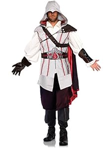 Leg Avenue Men's Assassin's Creed 8 Piece Ezio Costume Cosplay, Grey, X-Large