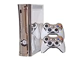 Xbox 360 Skin - NEW - BRUSHED SILVER system skins faceplate decal mod