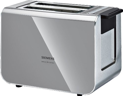 Siemens TT86105 Toaster 860 Watt f&uuml;r 2 Scheiben Toast, w&auml;rmeisoliertes Geh&auml;use, urban grau