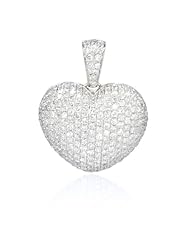 Diamond 18k White Gold Heart Pendant