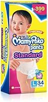 Mamy Poko Pants Standard Pant Style Large Size Diapers (34 Count)