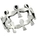 Sterling Silver Ankh Cross Ring Link Series (Available in Sizes 6 to 10)