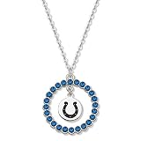 NFL Indianapolis Colts Necklace W/ Blue Crystal Wreath