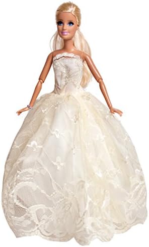 Barbie Princess Sweetheart Wedding Dress with Lace