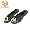 [トリーバーチ] TORY BURCH/バレエシューズ/REVA BALLERINA FLAT/ブラック&times;ゴールド/US7 [並行輸入品] [ウェア&シューズ]