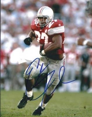 Signed Eddie George Photo - Ohio State Buckeyes 8x10 ~ 1995 Heisman Trophy Winner - Autographed NFL Photos