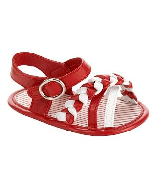 Red and White Sandal