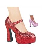 557-Eden 5 Inch Glitter Chunky Heel Sandal, by Ellie Shoes