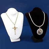 41EgeHIPC9L. SL160  2 Piece Set Black White Jewelry Display Bust 7 1/2H