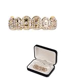 Deluxe Gold Diamond Pimp Gangster Grillz Grills Set
