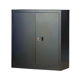 BISLEY Flügeltürenschrank LIGHT, 1 Boden, tiefschwarz