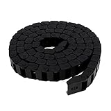 uxcell ケーブルドラッグチェーン　プラスチック素材　10mm x 20mm　ブラック　155cm長い