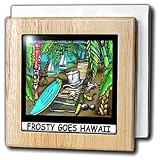 Review 3dRose LLC  / FROSTY GOES HAWAII - 6 Inch Tile Napkin Holder
