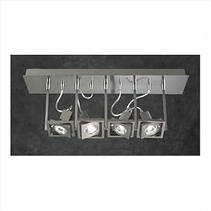 Square 9 x 19 Flush Mount in Satin Nickel by PLC Lighting