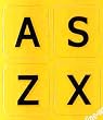 ENGLISH US LARGE LETTERING (UPPER CASE) KEYBOARD STICKERS YELLOW NON TRANSPARENT