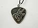 Electric Guitar Pick Necklace Antique Finish with 24