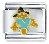 Turquoise Brown Halloween Scarecrow Birthstones Jewelry Italian Charm - B0002H7D1A