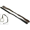 2 Black Brown Leather Pocket Watch FOB Holder Railroad