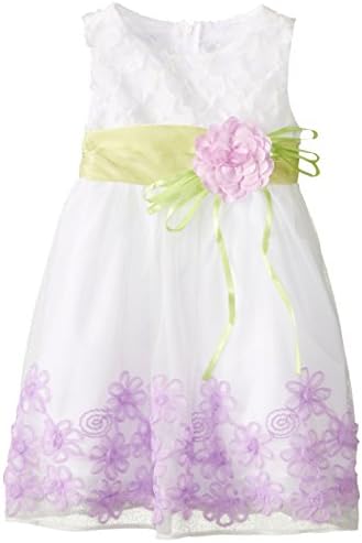 Rare Editions Little Girls' Floral Soutach Border Social Dress