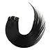 Emosa Silky soft 7Pcs 100% Remy Human Hair Clips In Extensions Full Head #1 Jet Black (15'')