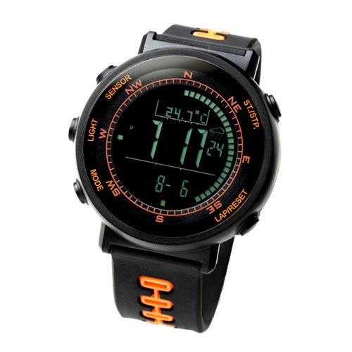 [Lad Weather] Swiss Sensor Running Chronograph Outdoor Digital Compass Altimeter Sports Watches Weather Forecast Climbing Walking Barometer Thermometer Men s