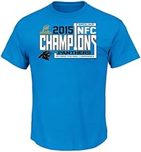 NFL Carolina Panthers Men's Victory Dynamic VII Tee, Small, Electric Blue