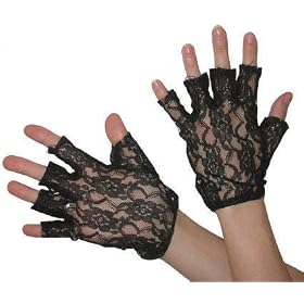 LaceGloves 9" Fingerless.Black