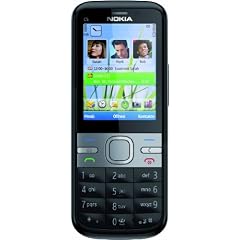 Nokia C5 Smartphone (5,6 cm (2,2 Zoll) Display, Bluetooth, 3,2 Megapixel Kamera) schwarz