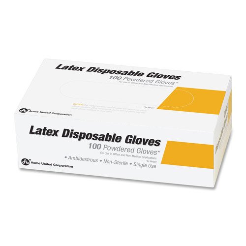 Latex Gloves Powdered Hand Size 5-6 Small 100/BX Clear - ACM40702