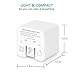 JOTO Dual Ports USB Wall Charger Power Adapter with Smart IC Intelligent High Speed Charging (17W/3.4A), Portable USB Travel Charger for Apple, Android and all other USB Powered Mobile Devices (2 Port USB Travel Charger) (White)