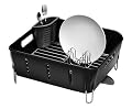 simplehuman Dish Rack, Compact, Plastic, Black