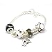 TOC BEADZ 925 Silver Dolphin Black & Bead Bracelet
